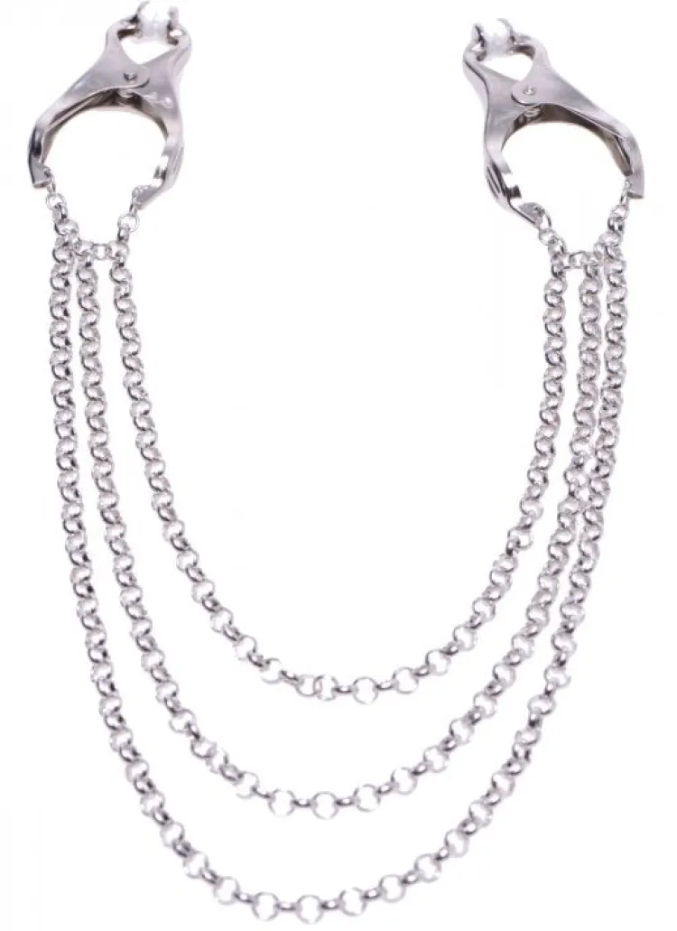 Master Series Nipple Clamps & Stimulators>Affix Triple Chain Nipple Clamps