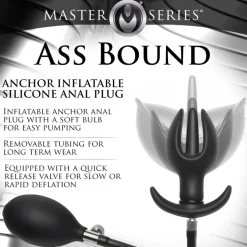 Master Series Unique Anal Toys>Ass Bound Anchor Inflatable Silicone Anal Plug
