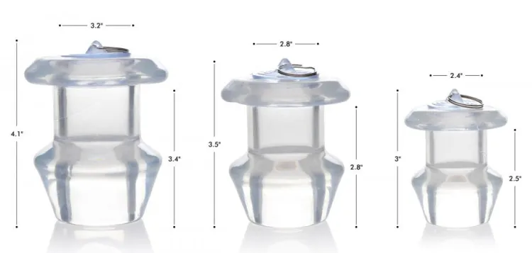Master Series Unique Anal Toys | Butt Plugs>Ass Bung Clear Hollow Anal Dilator with Plug