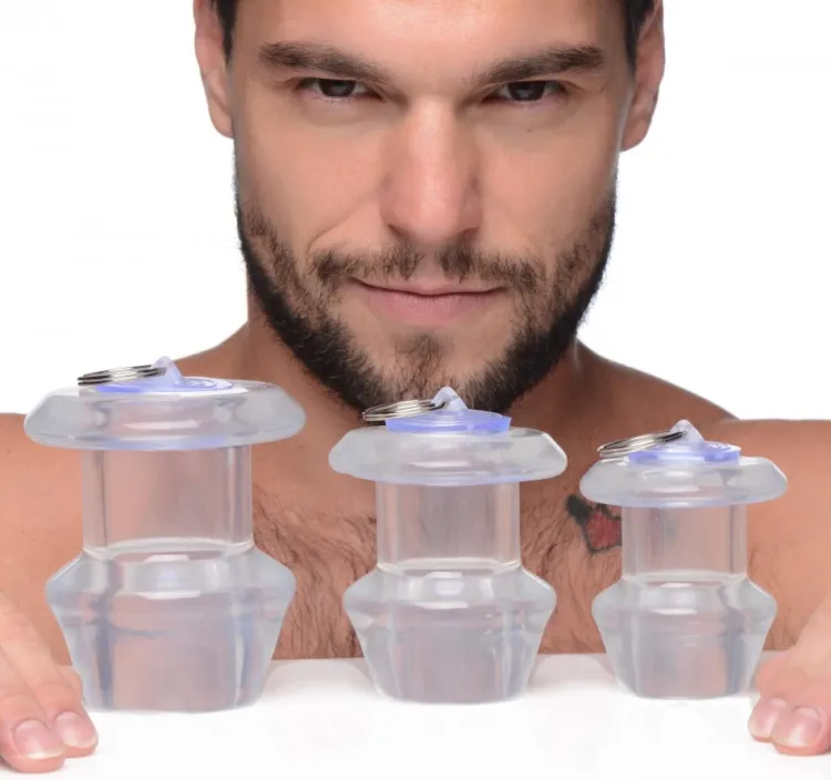 Master Series Unique Anal Toys | Butt Plugs>Ass Bung Clear Hollow Anal Dilator with Plug