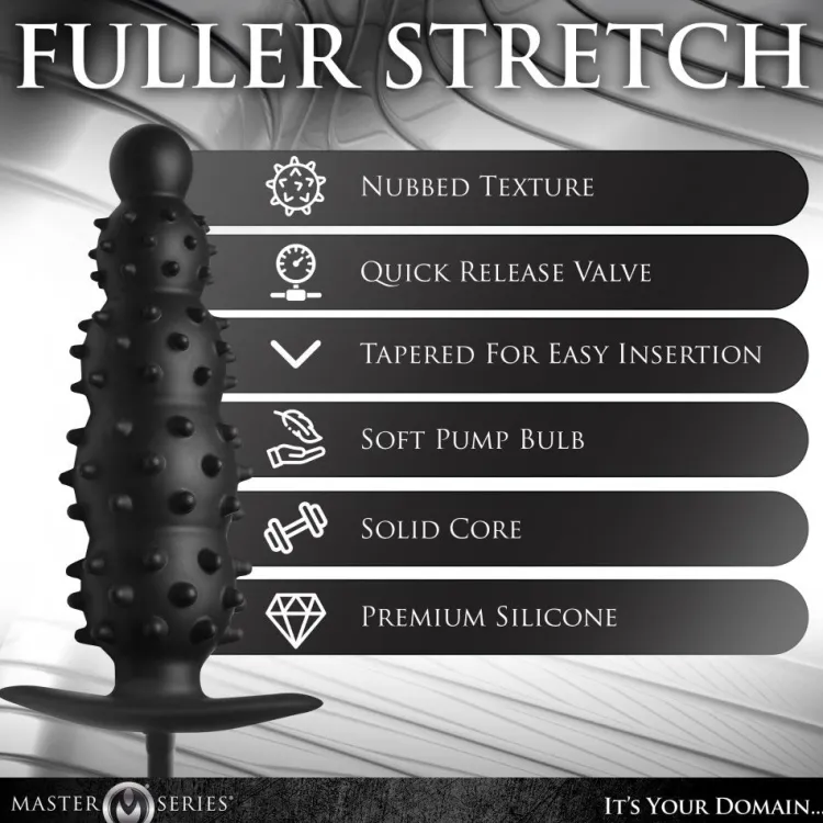 Master Series Unique Anal Toys>Ass Puffer Nubbed Inflatable Silicone Anal Plug