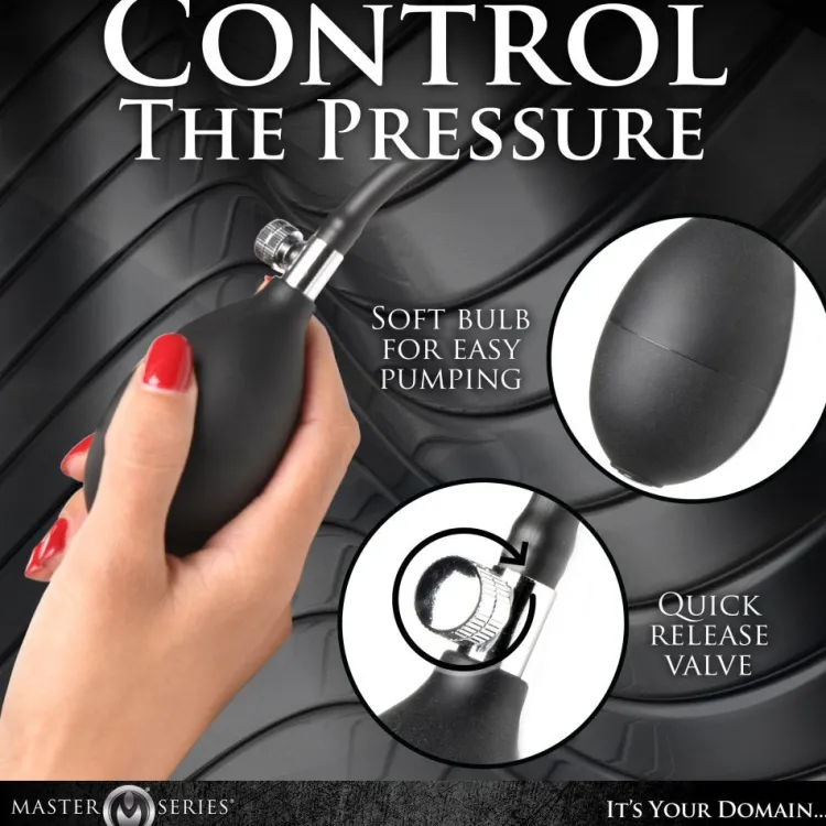 Master Series Unique Anal Toys>Ass Puffer Nubbed Inflatable Silicone Anal Plug