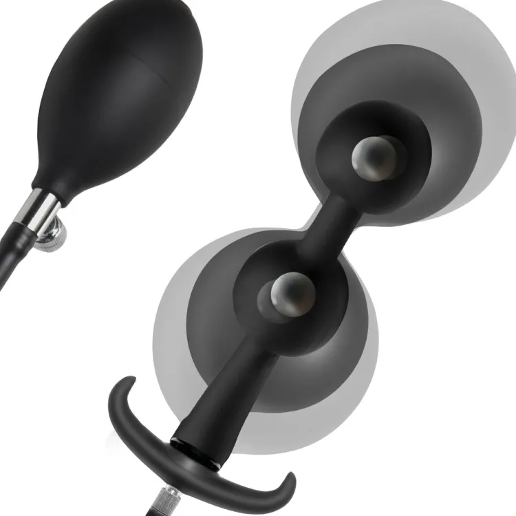 Master Series Unique Anal Toys | Large Butt Plugs>Ass Rattler Weighted Inflatable Silicone Anal Plug