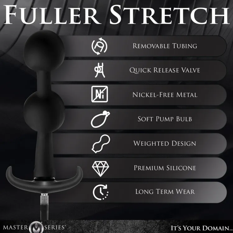 Master Series Unique Anal Toys | Large Butt Plugs>Ass Rattler Weighted Inflatable Silicone Anal Plug