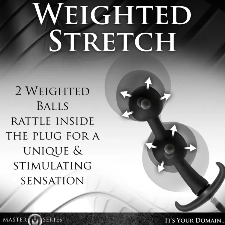 Master Series Unique Anal Toys | Large Butt Plugs>Ass Rattler Weighted Inflatable Silicone Anal Plug