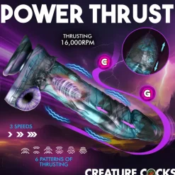 Creature Cocks Silicone Dildos | Vibrating Dildos>Astro-Thrust Thrusting & Vibrating Silicone Dildo