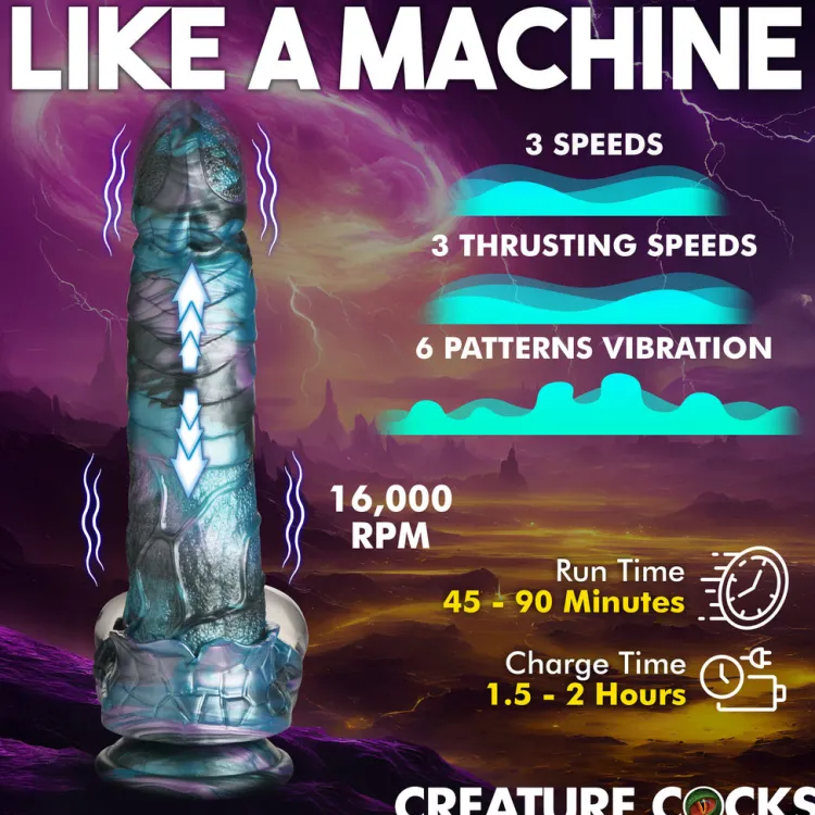Creature Cocks Silicone Dildos | Vibrating Dildos>Astro-Thrust Thrusting & Vibrating Silicone Dildo
