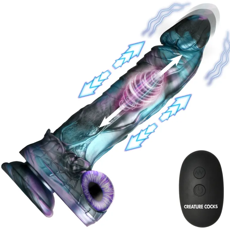 Creature Cocks Silicone Dildos | Vibrating Dildos>Astro-Thrust Thrusting & Vibrating Silicone Dildo