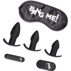 Bang Sex Toy Kits & Collections | Starter Bdsm & Bondage Kits>Backdoor Adventure Remote Control 3 Piece Butt Plug Vibe Kit