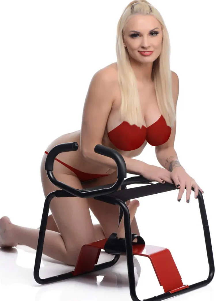 LoveBotz Luxury Toys | Sex Furniture, Swings, & More>Bangin Bench EZ-Ride Sex Stool with Handles