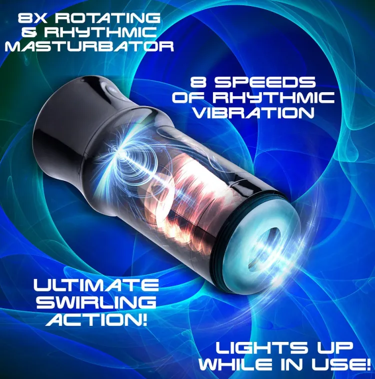 LoveBotz Automatic & Hands-Free Masturbators | Vibrating Strokers>Beat It 8X Rotating and Rhythmic Masturbator