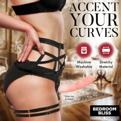 Bedroom Bliss Vibrating Panties & Lingerie | Masks & Dress-Up Accessories>Belle Strap-On Panty Harness & Garter