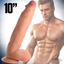 Raging Cockstars Ultra Realistic Sex Toys | Harness Compatible Dildos>Big Dick Ben 10 Inch Realistic Dildo