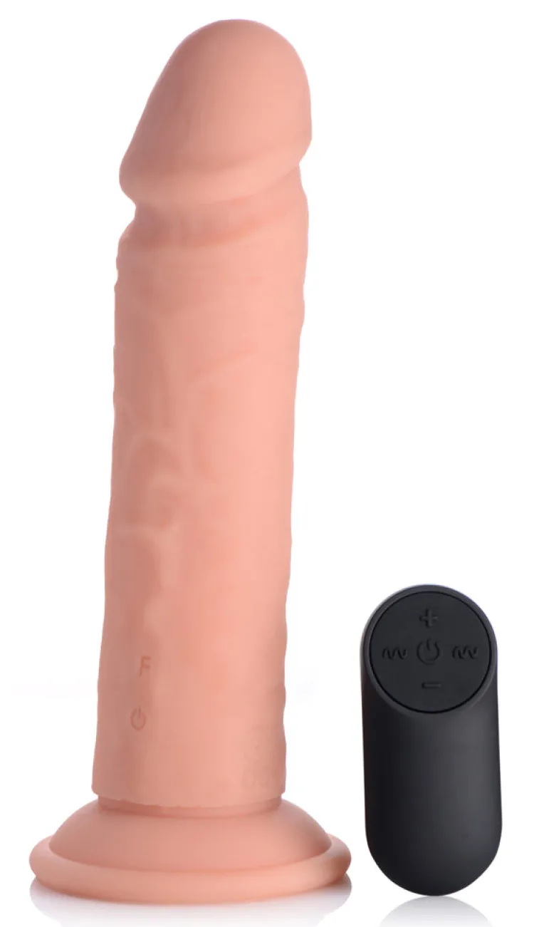 Curve Toys Ultra Realistic Sex Toys | Silicone Dildos>Big Shot Vibrating Remote Control Silicone Dildo