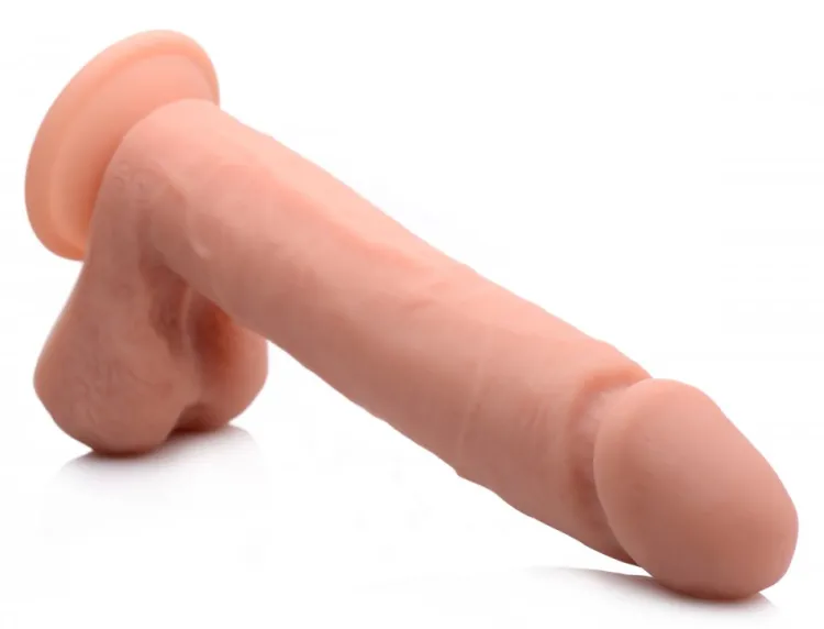 Curve Toys Ultra Realistic Sex Toys | Silicone Dildos>Big Shot Vibrating Remote Control Silicone Dildo with Balls
