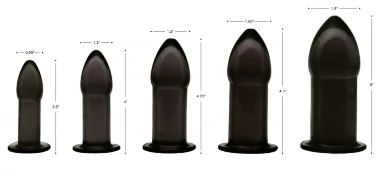 Master Series Sex Toy Kits & Collections | Butt Plugs>Black Anal Dilator Kit