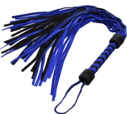 Strict Leather Impact: Whips, Crops & Spankers>Black and Blue Suede Flogger