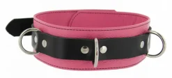 Strict Leather Leashes & Collars>Black and Pink Locking Collar