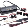 Master Series Leashes & Collars | Impact: Whips, Crops & Spankers>Black and Red Bow Bondage Set with Carry Case