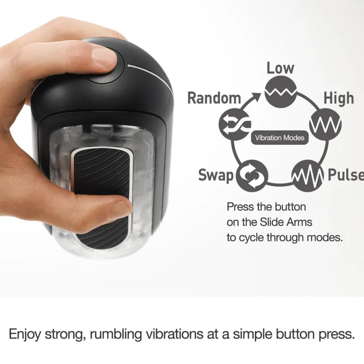 Tenga Automatic & Hands-Free Masturbators | Vibrating Strokers>Black Flip Zero Gravity Vibrating Masturbator
