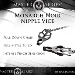 Master Series Nipple Clamps & Stimulators>Black Japanese Nipple Clamps