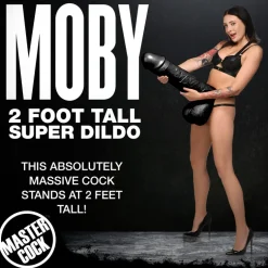Master Cock Large Dildos | Realistic Dildos>Black Moby 2 Foot Tall Super Dildo