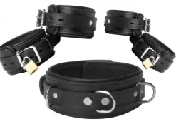Strict Leather Sex Toy Kits & Collections | Luxury Toys>Black Premium Leather Bondage Set