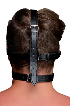 STRICT Ball Gags & Mouth Restraints | Masks & Dress-Up Accessories>Blindfold Harness and Ball Gag (Black)