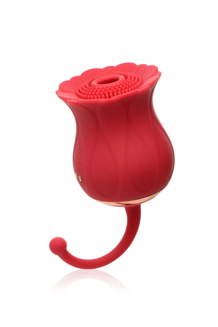 Bloomgasm Silicone Vibrators | Waterproof Vibrators>Textured Rose 10X Suction Stimulator