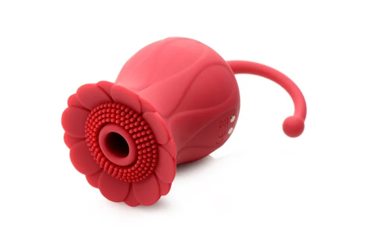 Bloomgasm Silicone Vibrators | Waterproof Vibrators>Textured Rose 10X Suction Stimulator