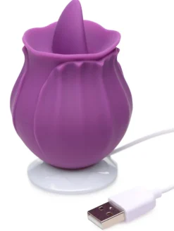 Bloomgasm Silicone Vibrators | Waterproof Vibrators>Wild Violet 10X Silicone Clit Licking Stimulator (Purple)
