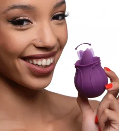 Bloomgasm Silicone Vibrators | Waterproof Vibrators>Wild Violet 10X Silicone Clit Licking Stimulator (Purple)