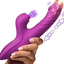 Inmi Luxury Toys | Rabbit & Dual Stimulation Vibrators>Bumping Bunny Thrusting & Pulsing Silicone Rabbit Vibrator