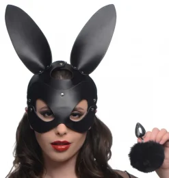 Tailz Ball Gags & Mouth Restraints | Masks & Dress-Up Accessories>Bunny Tail Anal Plug and Mask Set