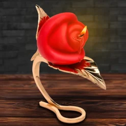Master Series Sensation Play, Tools & Accessories>Burning Passion Rose Candle with Holder