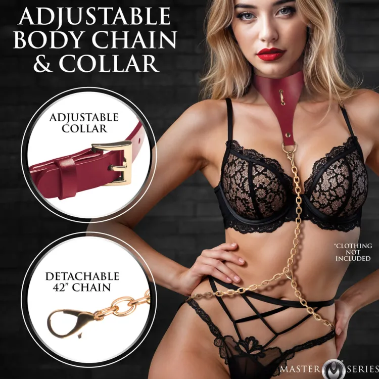 Master Series Leashes & Collars>Captivate Collar with Body Chain
