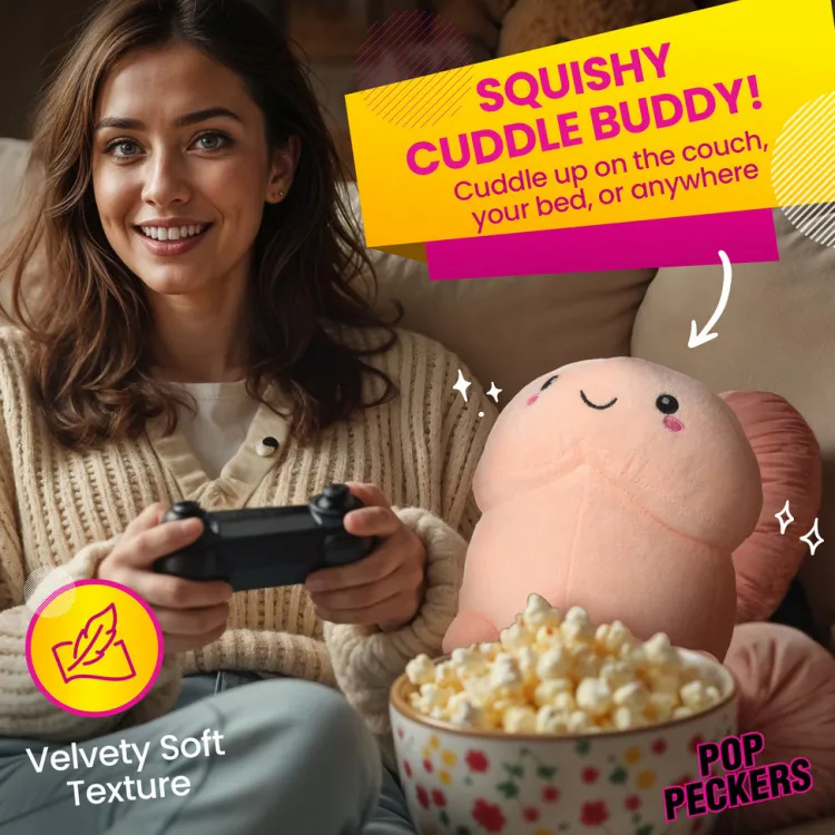 Pop Peckers Games & Novelties>Chibi Happy Peckers Pillow