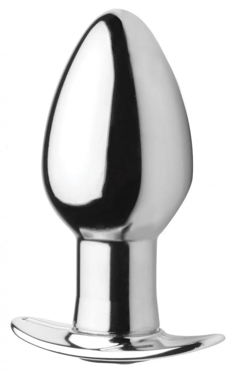 Master Series Butt Plugs | Aluminum & Steel Dildos & Insertables>Chrome Blast 7X Rechargeable Butt Plug with Remote Control
