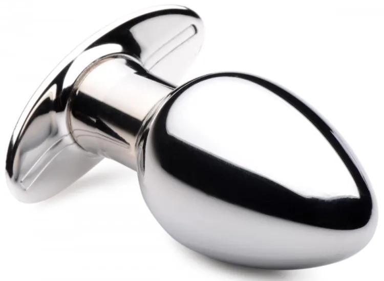Master Series Butt Plugs | Aluminum & Steel Dildos & Insertables>Chrome Blast 7X Rechargeable Butt Plug with Remote Control