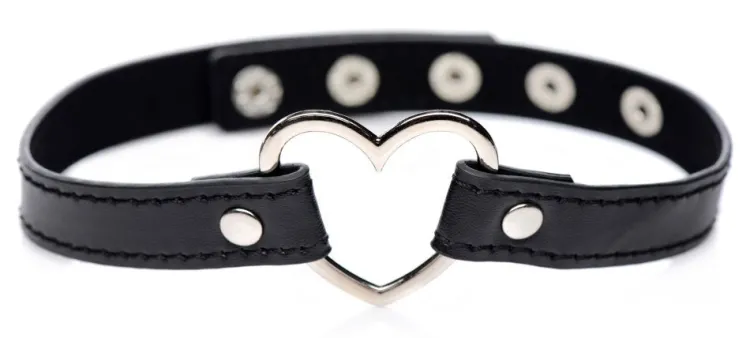 Master Series Vibrating Panties & Lingerie | Masks & Dress-Up Accessories>Chrome Heart Black Choker