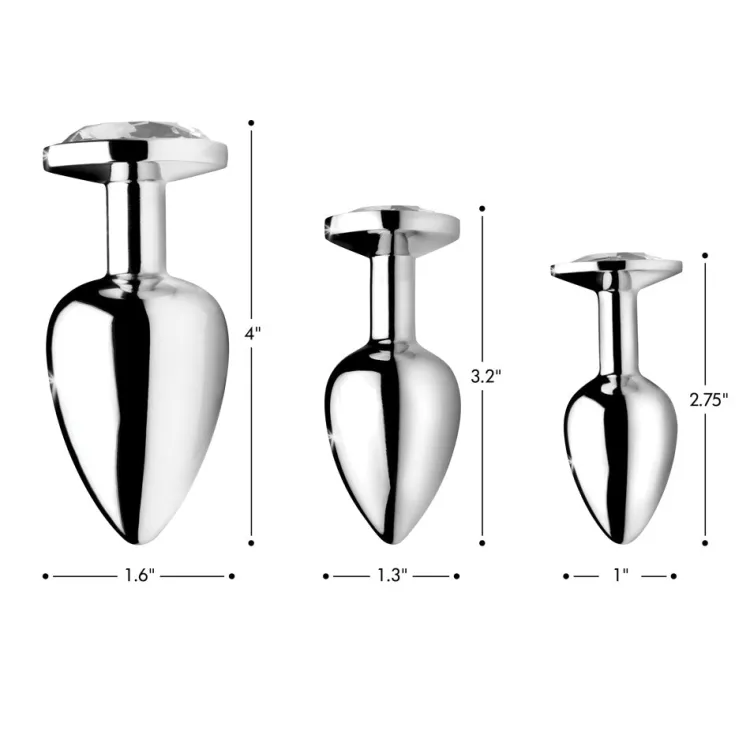Booty Sparks Jewel Butt Plugs | Anal Starter Toys>Clear Gem Anal Plug