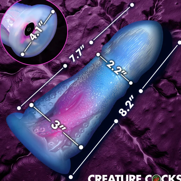 Creature Cocks Silicone Dildos | Vibrating Dildos>Cocktopus Deluxe Glow-in-the-Dark Vibrating Silicone Dildo