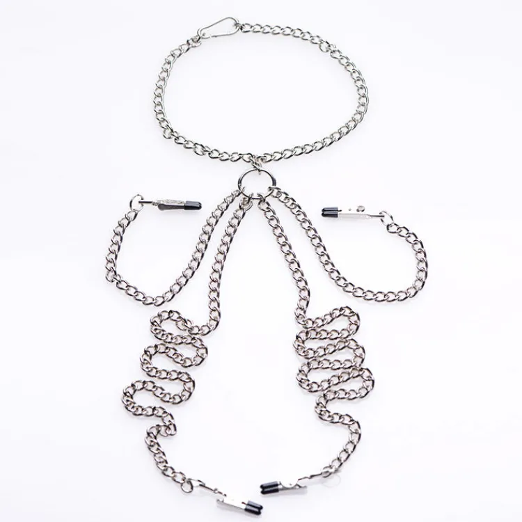 Master Series Nipple Clamps & Stimulators>Collar Nipple and Labia Clamp Set