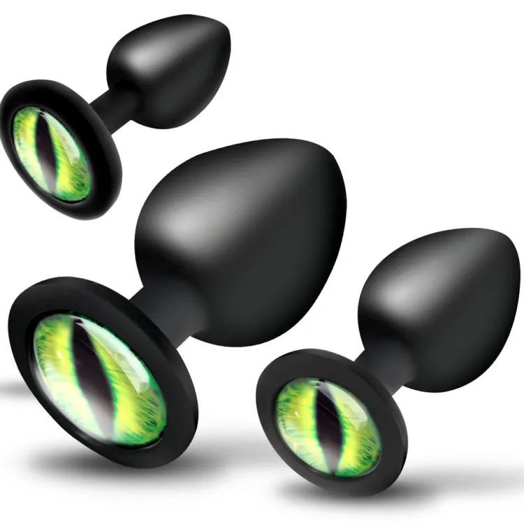 Creature Cocks Unique Anal Toys | Butt Plugs>Creature Eye Green Eye Silicone Butt Plug