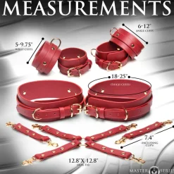 Master Series Wrist & Ankle Cuffs>Crimson Captive Thigh, Wrist and Ankle Hog Tie Restraints