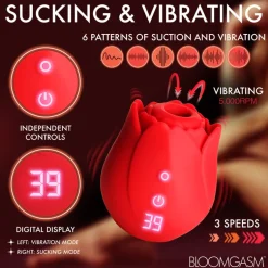 Bloomgasm Waterproof Vibrators | Clitoral Vibrators>Cyber Rose Sucking & Vibrating Digital Clitoral Stimulator