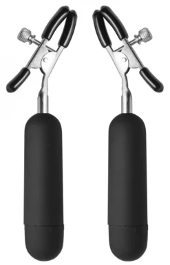 Master Series Nipple Clamps & Stimulators>Dark Passion Vibrating Nipple Clamps