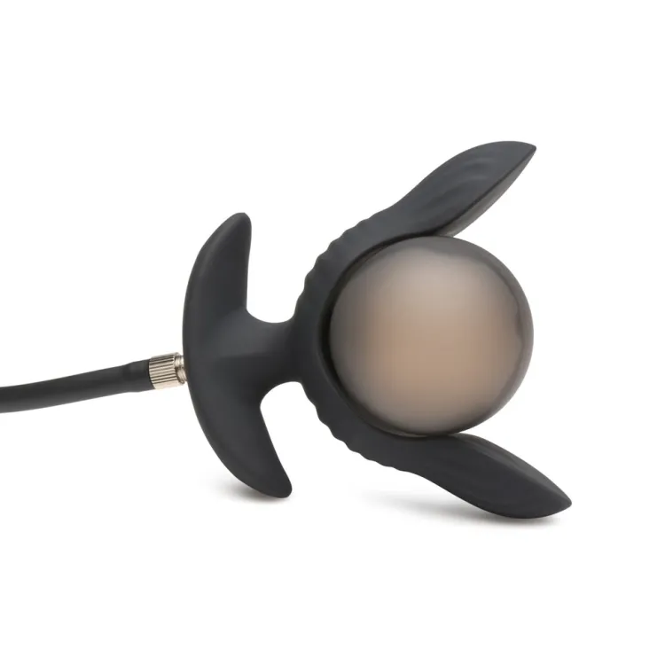 Master Series Vibrating Butt Plugs | Butt Plugs>Dark Pearl Inflatable Vibrating Butt Plug