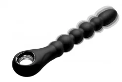Master Series Insertable & Realistic Dildo Vibrators | Anal Vibrators>Dark Scepter 10X Vibrating Silicone Anal Beads