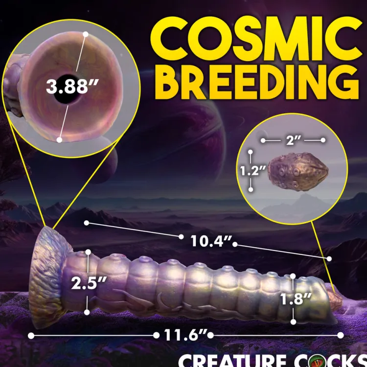 Creature Cocks Silicone Dildos | Non-Representational Dildos>Deep Invader Tentacle Ovipositor Silicone Dildo with Eggs